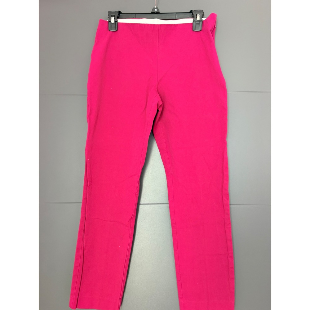 A New Day Womens Magenta Pink High Rise Skinny Pants Side Zip Size 8